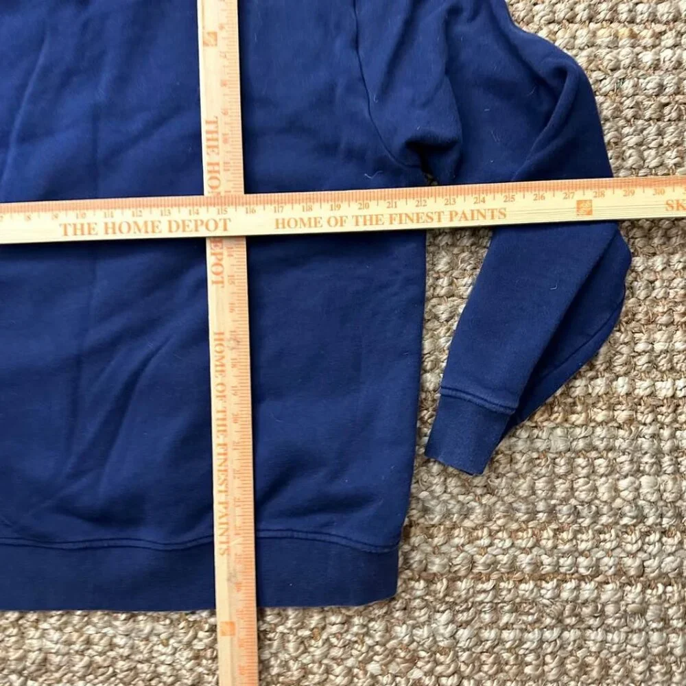 Orvis Quarter Zip Pullover Large Snap Blue (Large) Mens